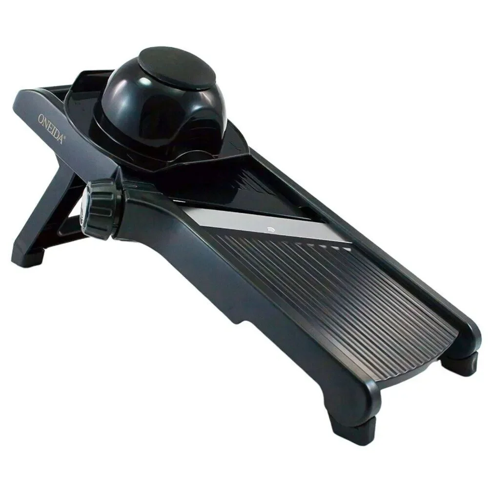 Oneida 50330 Stainless Steel Mandoline Slicer Set Adjustable Julienne Black